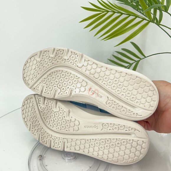 QVC Spenco Women's Karma Stretch Shoe Size 7 D Slip On Knit Blue Sneaker Shoes - Picture 10 of 15